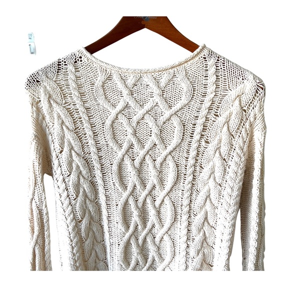 Denim & Supply Ralph Lauren Women’s Cable -Knit Sweater. Cream. Small - Picture 4 of 13